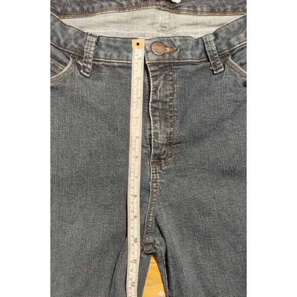 Lee Slender Secret Bootcut Jeans Low Waist Dark Wash Blue Denim Womens Size 14 - Picture 6 of 8